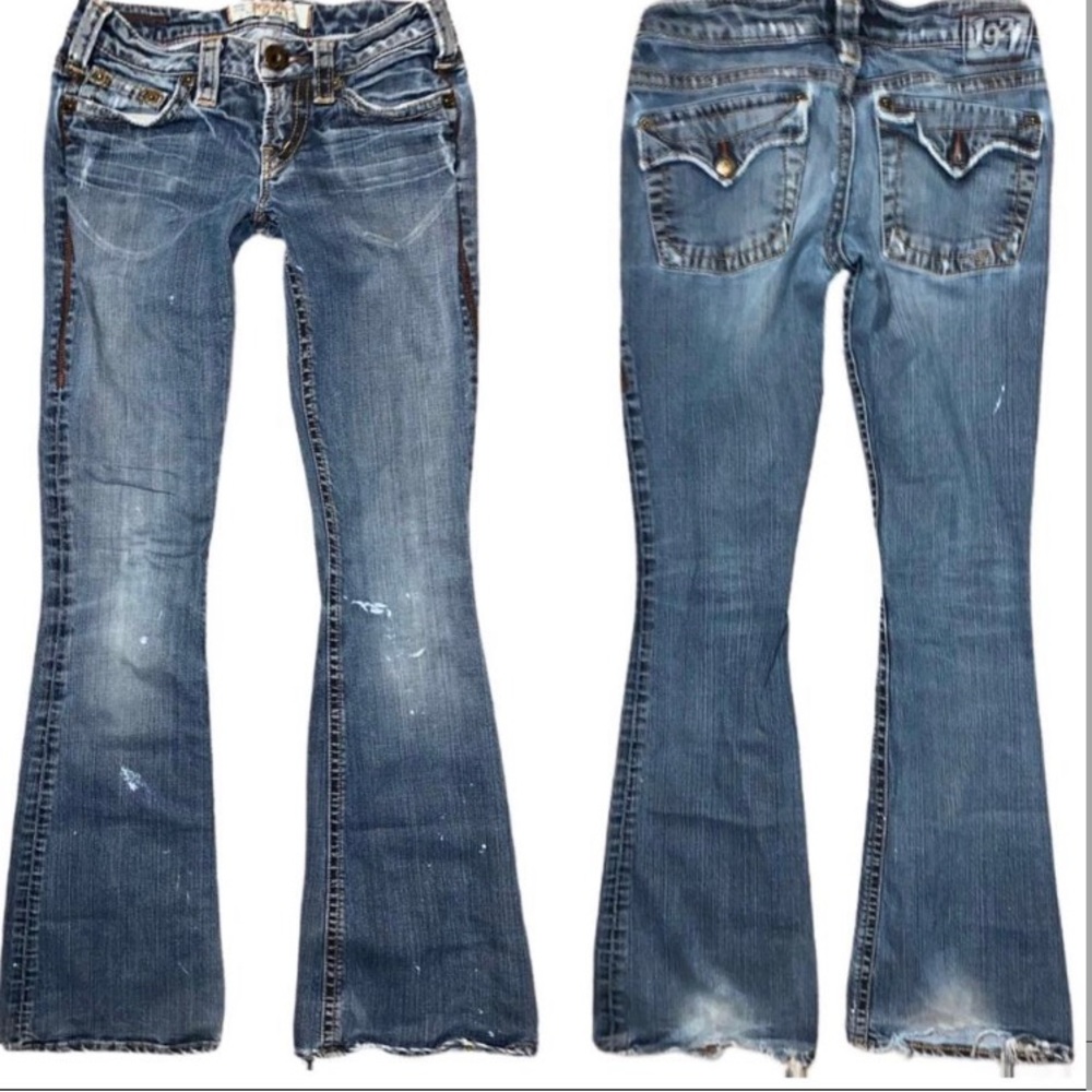 Low rise flare jeans